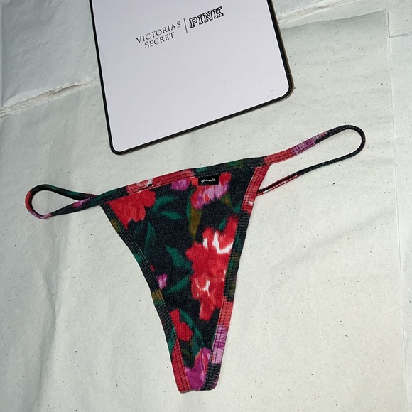 PINK Victoria’s Secret Cotton V-STRING THONG Panty XL - Picture 6 of 13